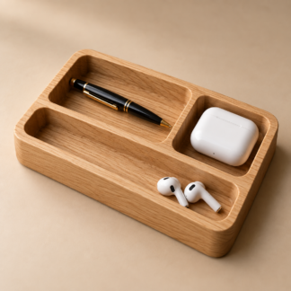 Oak Desk Catchall